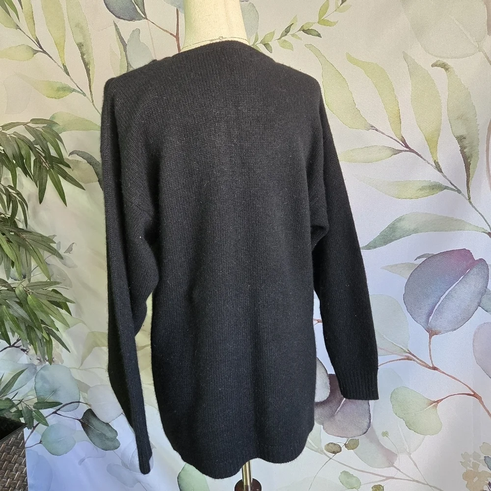 EMINENT | Vintage Lamb/Angora Rabbit Hair Embroidered Pearl Beaded Sweater sz M - Picture 4 of 8